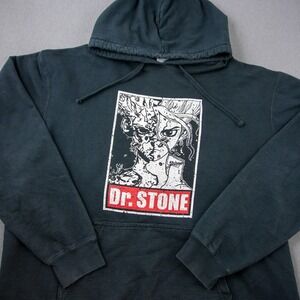 Dr Stone Anime Manga Faded Graphic Hoodie Pullover Mens XL Senku Ishigami